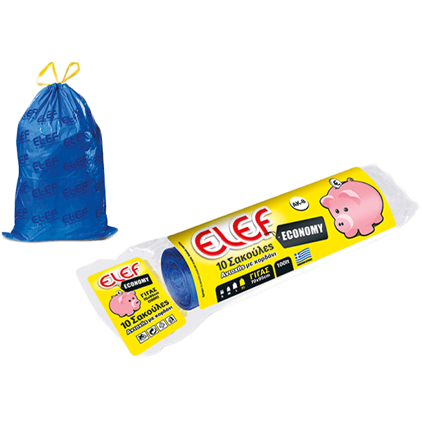 Σακούλες απορριμάτων El Ef με κορδόνι 70x90