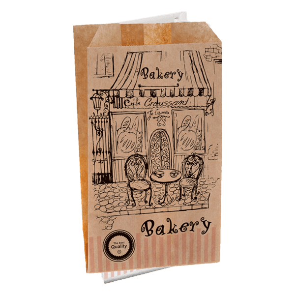 Χαρτοσακούλα κράφτ καφέ bakery