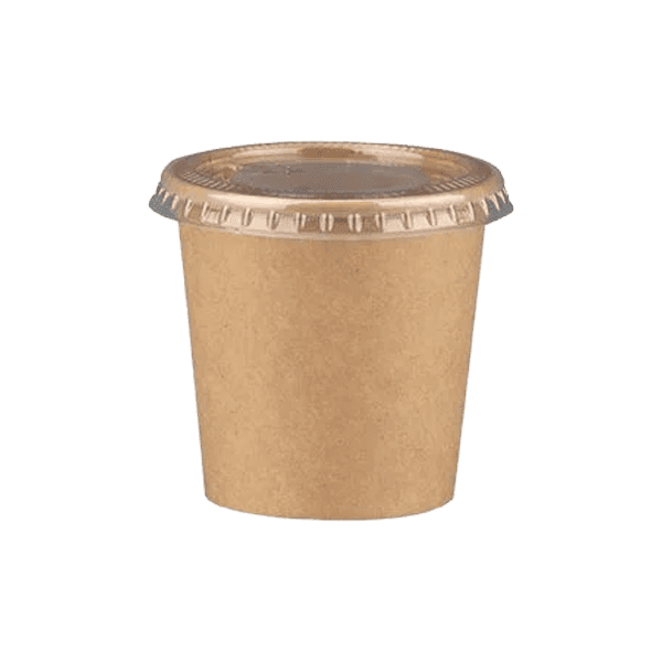 Κύπελλο για σως κράφτ 4oz με πλαστικό καπάκι