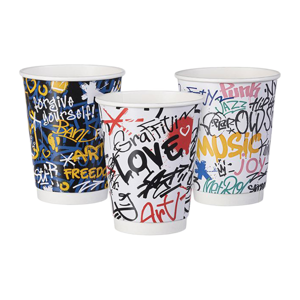 Ποτήρι χάρτινο Dw 12oz Graffiti mix