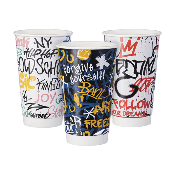 Ποτήρι χάρτινο Dw 16oz Graffiti mix